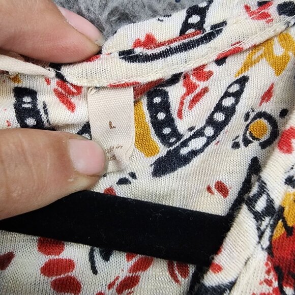 Soft Surroundings Dress Womens Large Brown Fall Print Button Side Knit Dress - Picture 4 of 11